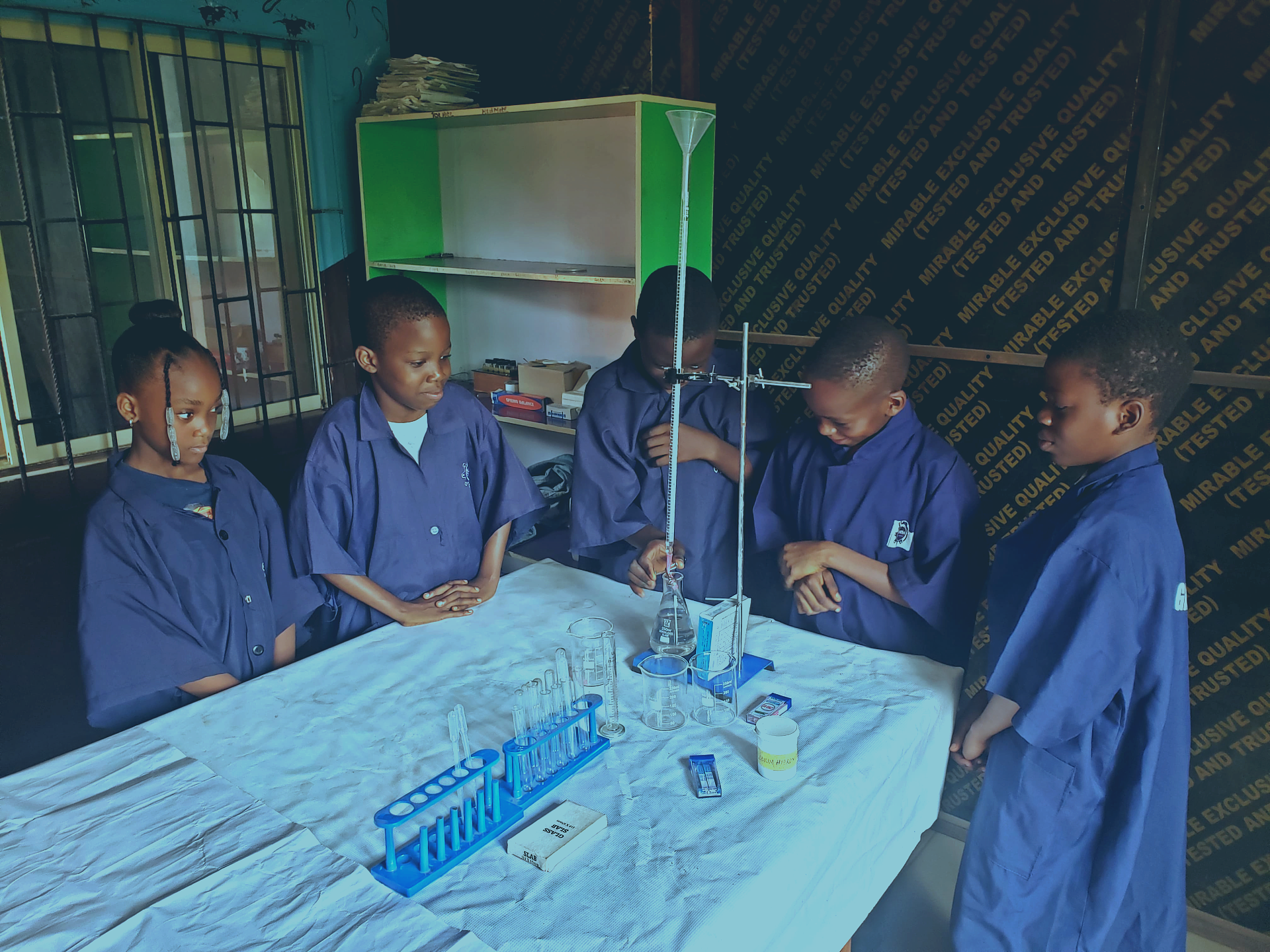 Students science practicals